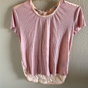 Scotch & Soda Light Pink Short Sleeve Top